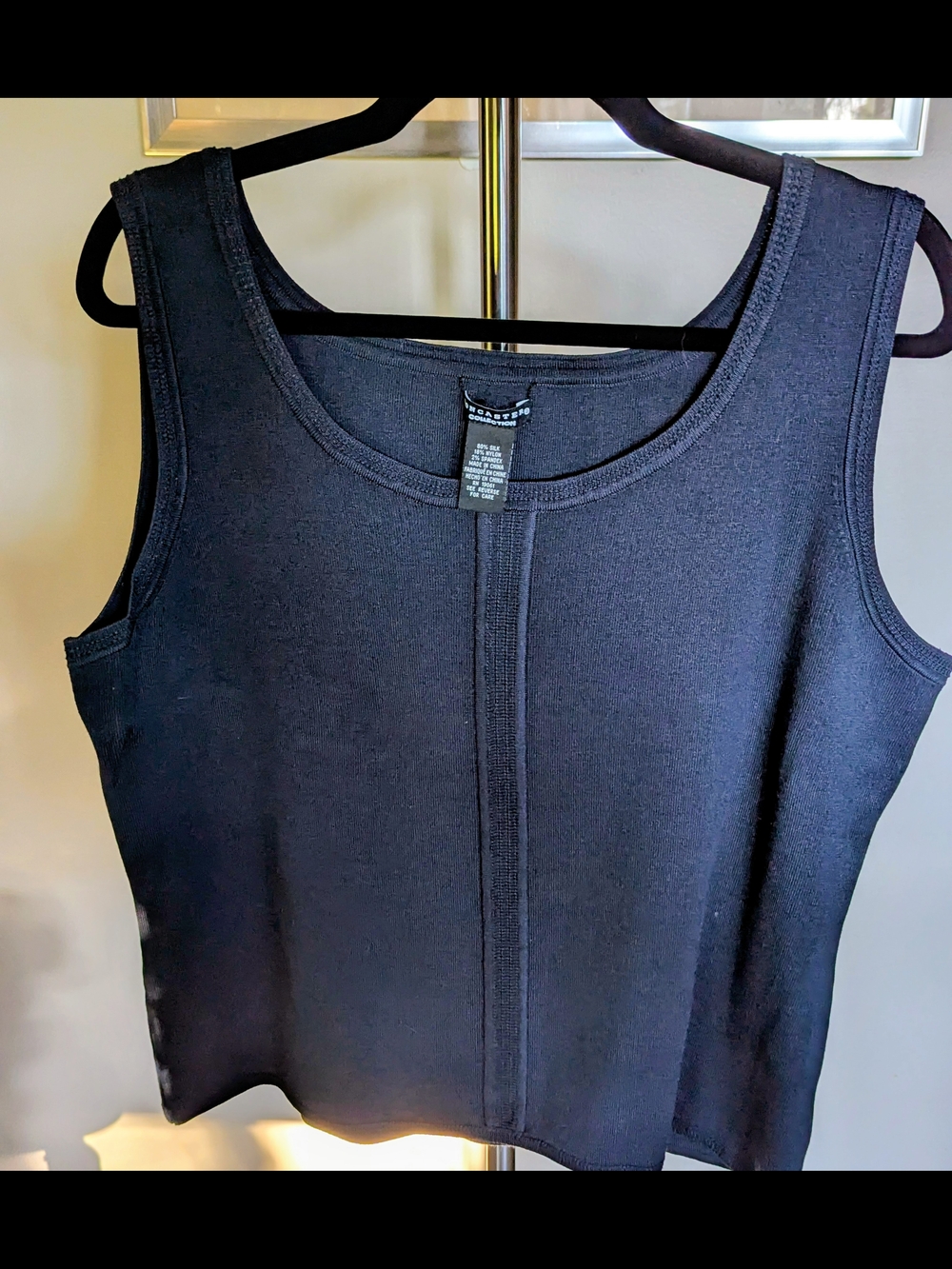 Doncaster Originals Navy Blue Knit Scoop Neck Tank - Size Large $20